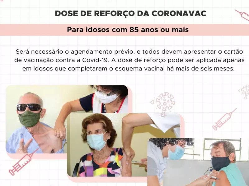 Fala Matao - Matão inicia dose de reforço da vacina Coronavc para idosos de 85 anos ou mais