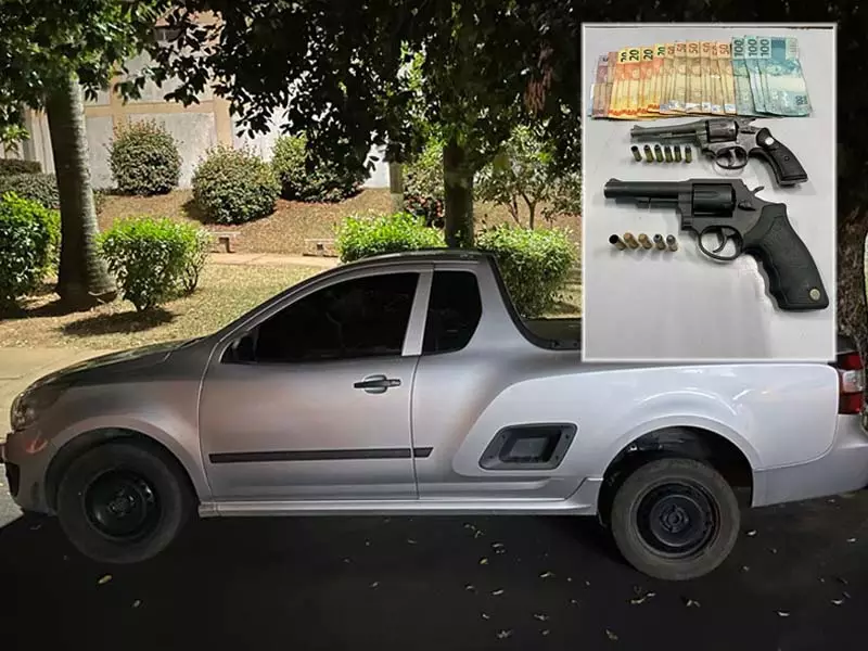 Fala Matão - VÍDEO - PM recupera veículo roubado, apreende duas armas e prende três criminosos em Matão