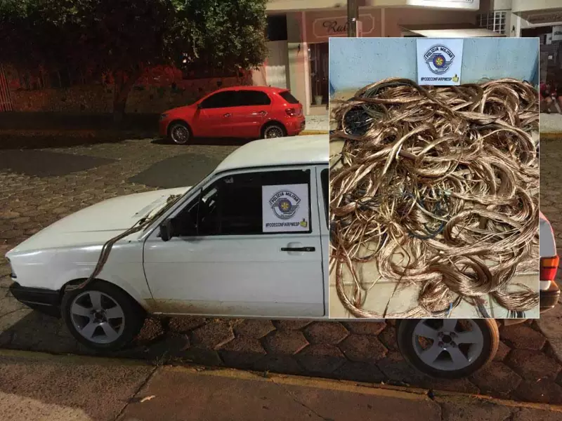 Fala Matao - PM prende cinco pessoas em Matão por furto de 300 quilos de fios de cobre em Motuca
