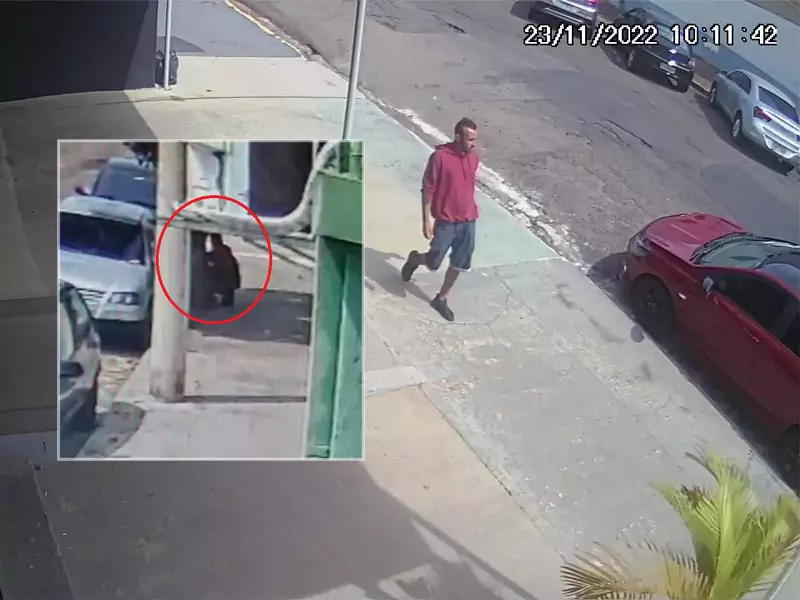 Fala Matao - Câmera flagra homem furtando bolsa do interior de um carro em Matão