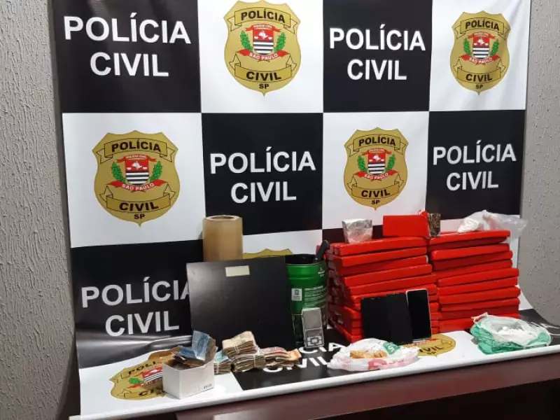 Fala Matao - VÍDEO I Polícia Civil prende duas pessoas, apreende drogas, dinheiro e 70 mil maços de cigarros contrabandeados